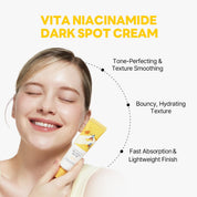 Round Lab Vita Niacinamide Cream Sea Buckthorn – Triple Vita Activer 3-O-Ethyl Ascorbic Acid LHA PHA Bisabolol Panthenol Coptis Japonica
