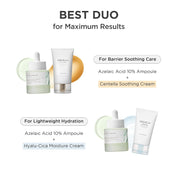 Skin 1004 Azelaic Acid Ampoule paired with Madagascar Centella moisturizer – Korean blemish care duo