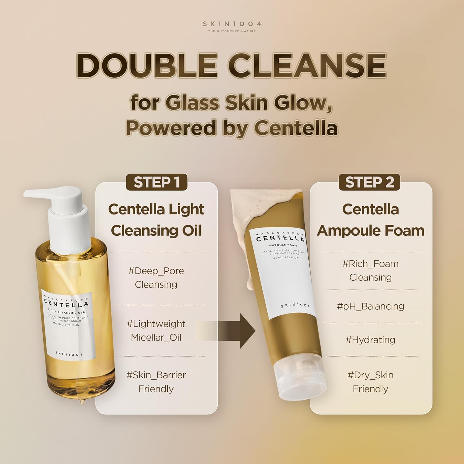 Skin 1004 Centella Cleansing Oil 9 ingredients – ultra clean formula no silicones no parabens no harsh emulsifiers cruelty-free vegan