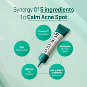 Some By Mi Spot All Kill Cream Truecica – tea tree 500000ppm centella 250000ppm antibacterial anti-inflammatory spot treatment