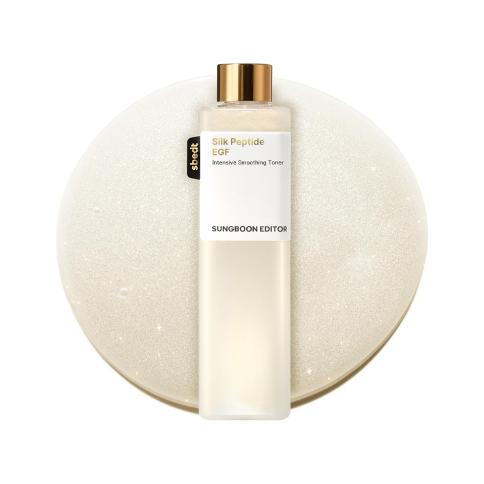 Sungboon Editor Silk Peptide EGF Intensive Smoothing Toner 300ml – Korean anti-aging toner 30 peptides 7 ceramides EGF fragrance-free $29
