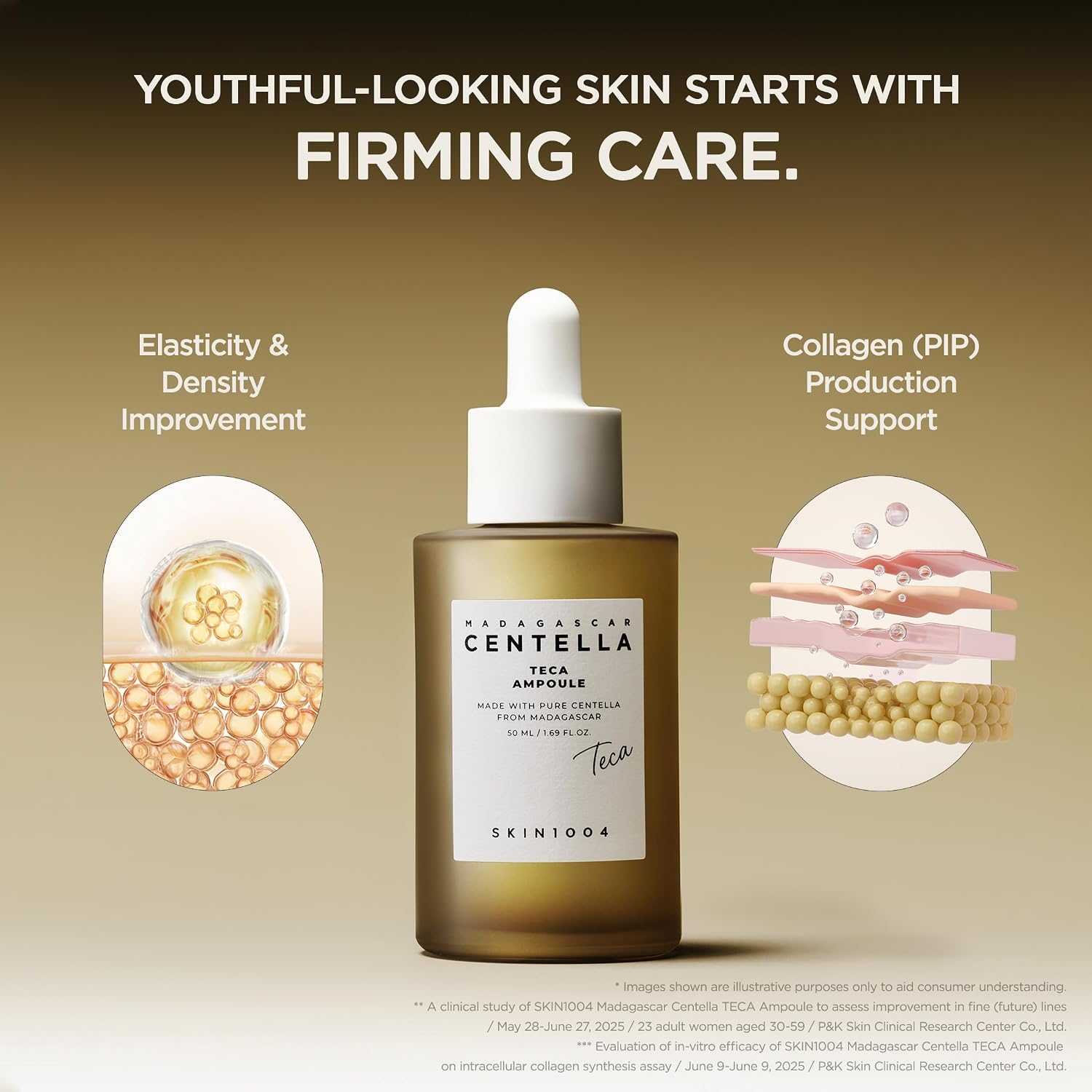Skin 1004 Centella Teca Ampoule firming – elasticity density improvement collagen PIP production support youthful-looking skin firming care