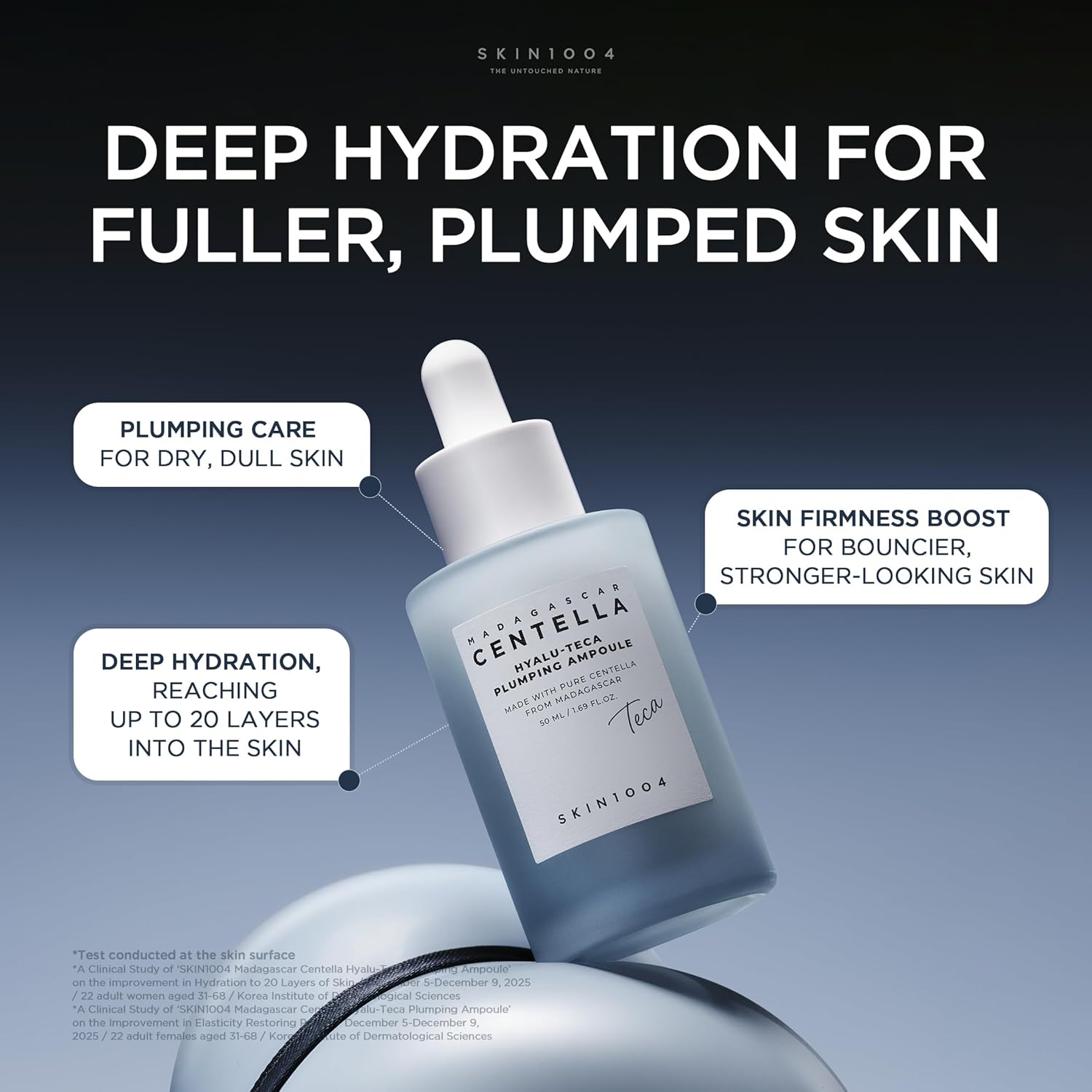 Skin 1004 Hyalu-Teca Plumping Ampoule collagen peptides – firming elasticity expression lines long-term collagen support bouncy firm plump skin