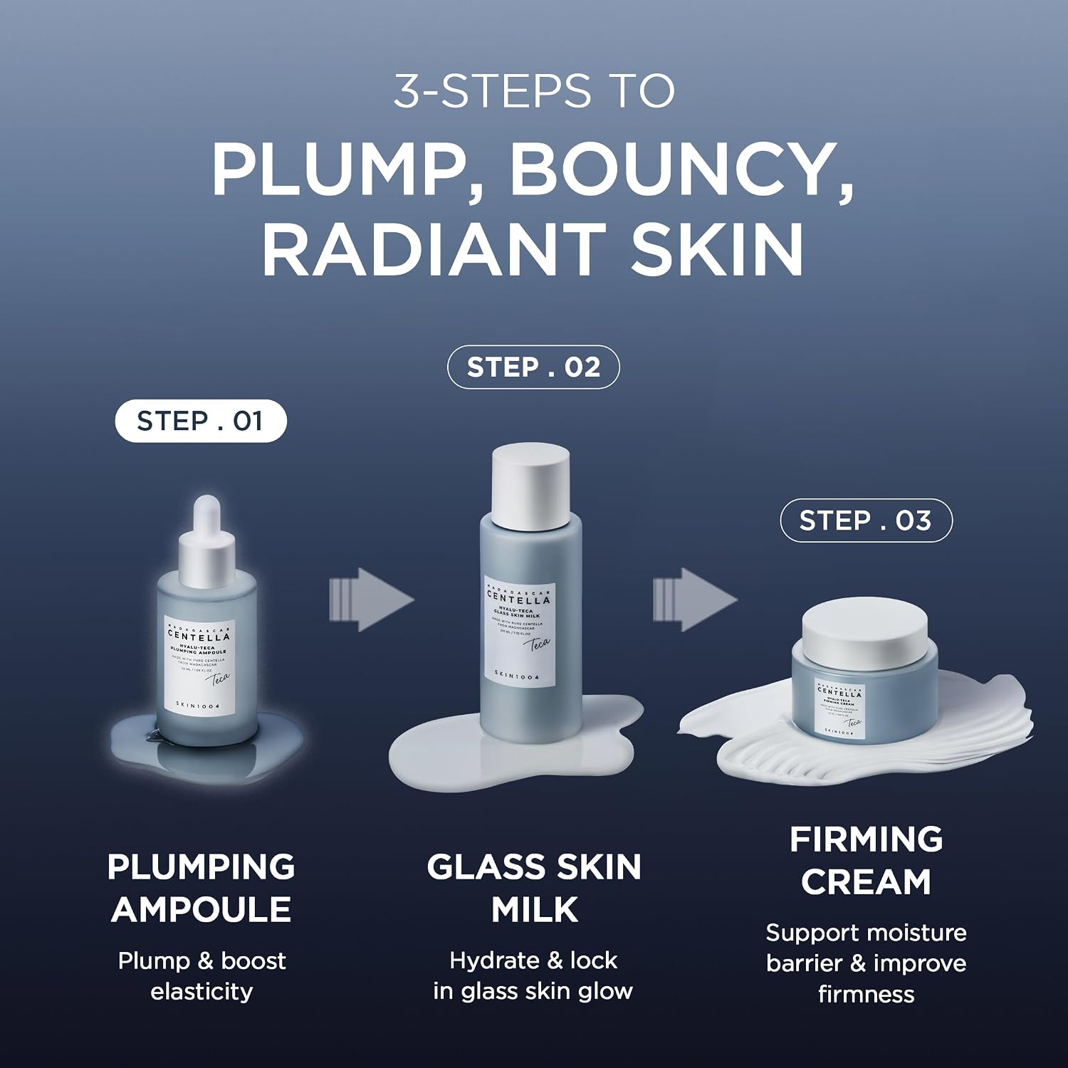 Skin 1004 Hyalu-Teca Plumping Ampoule 50ml $19 – fragrance-free Korean plumping serum new launch Olive Kollection K-beauty glass skin