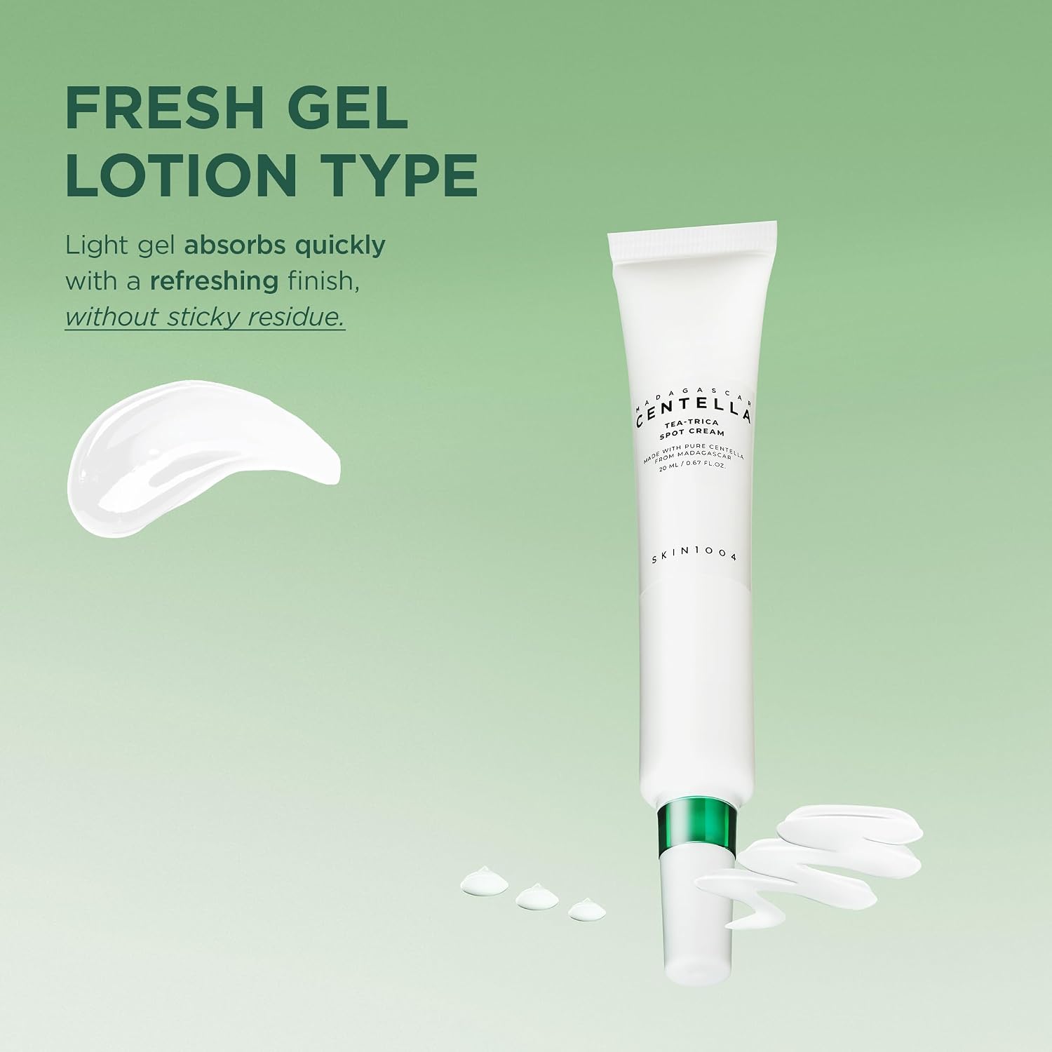Skin 1004 Tea-Trica Spot Cream PHA LHA – Gluconolactone PHA gentle Capryloyl Salicylic Acid LHA pore clear sebum dissolve prevent congestion