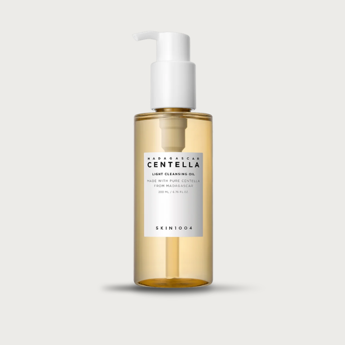 Skin 1004 Centella Light Cleansing Oil 200ml – Korean oil cleanser centella 10,000ppm 9 ingredients eye-safe has fragrance $15.50