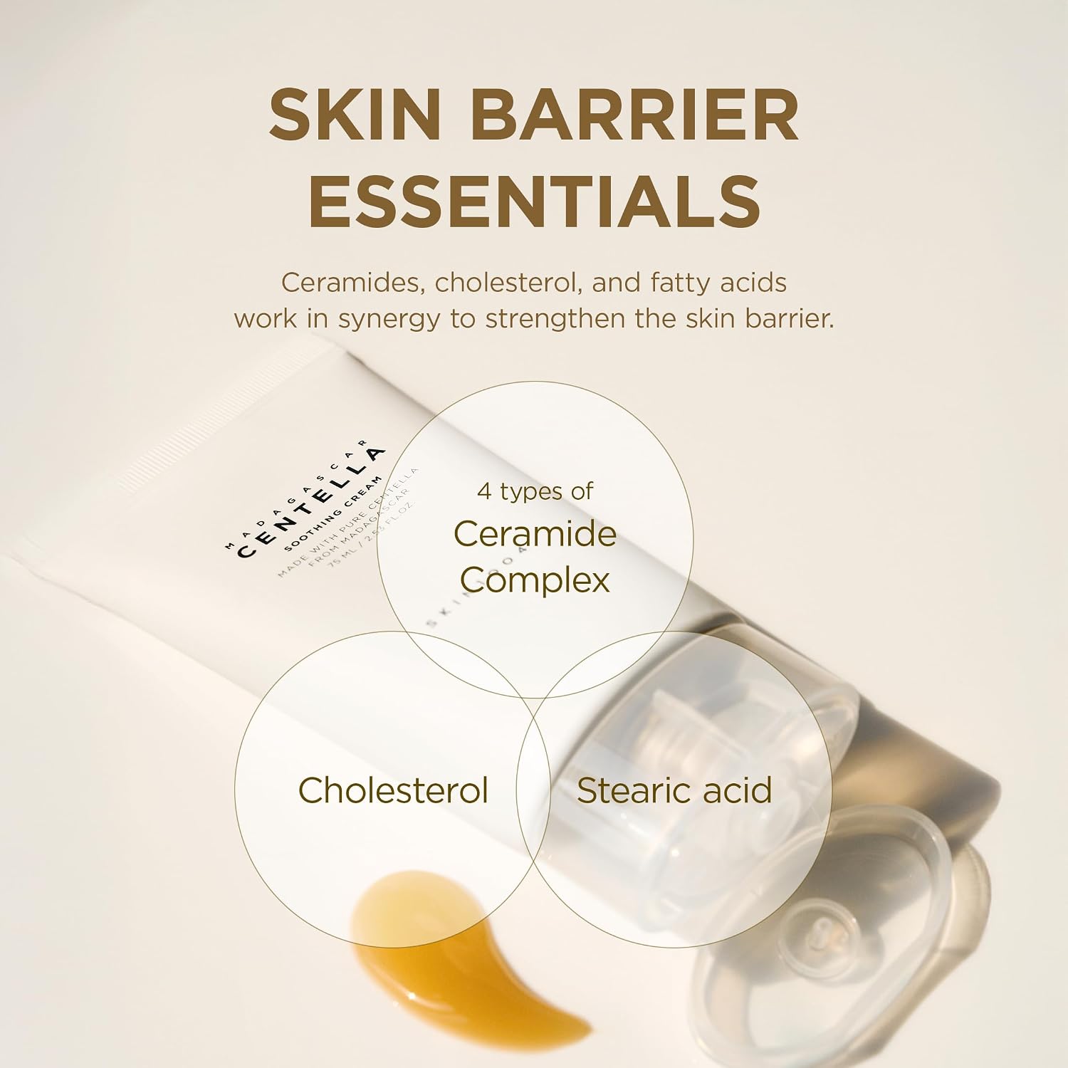 Skin1004 Centella Cream barrier repair – 4 ceramides EOP NS NP AP Phytosphingosine Cholesterol complete lipid complex Korean