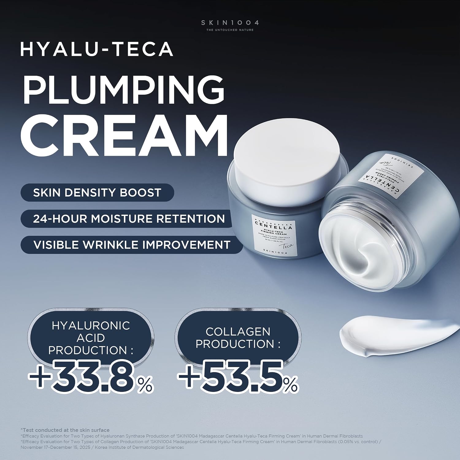 Skin 1004 Hyalu-Teca Firming Cream collagen peptides – T4 T17 Collagen 4 peptides elasticity firming sagging bounce skin density anti-aging