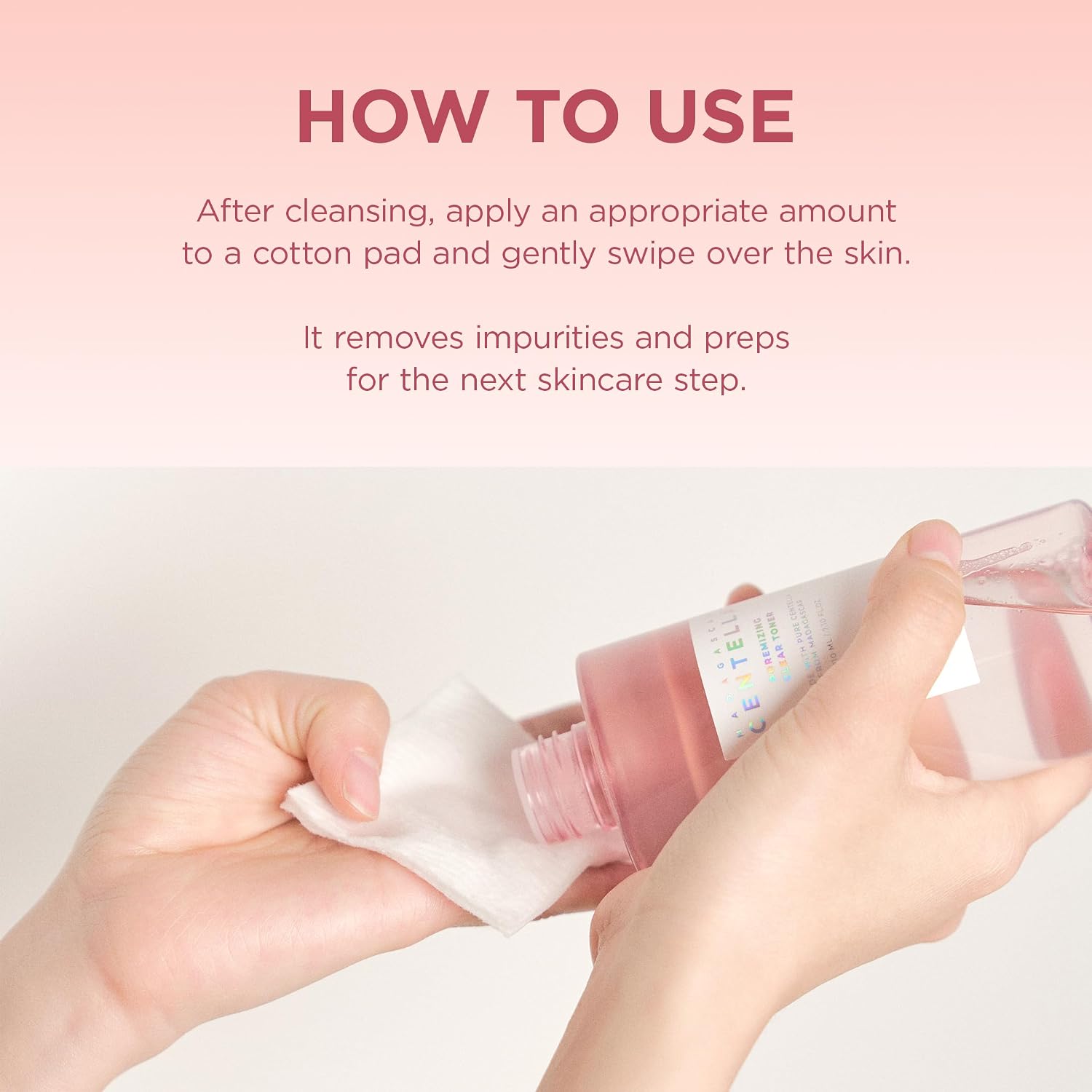 Skin1004 Centella Poremizing Toner how to use – cotton pad or hands 2-3x week start SPF morning Korean acid toner