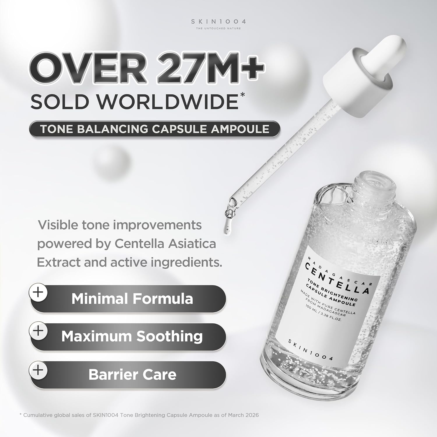 Skin1004 Capsule Ampoule key ingredients – Niacinamide 3rd Tranexamic Acid 5th Vitamin C Madecassoside capsules Korean