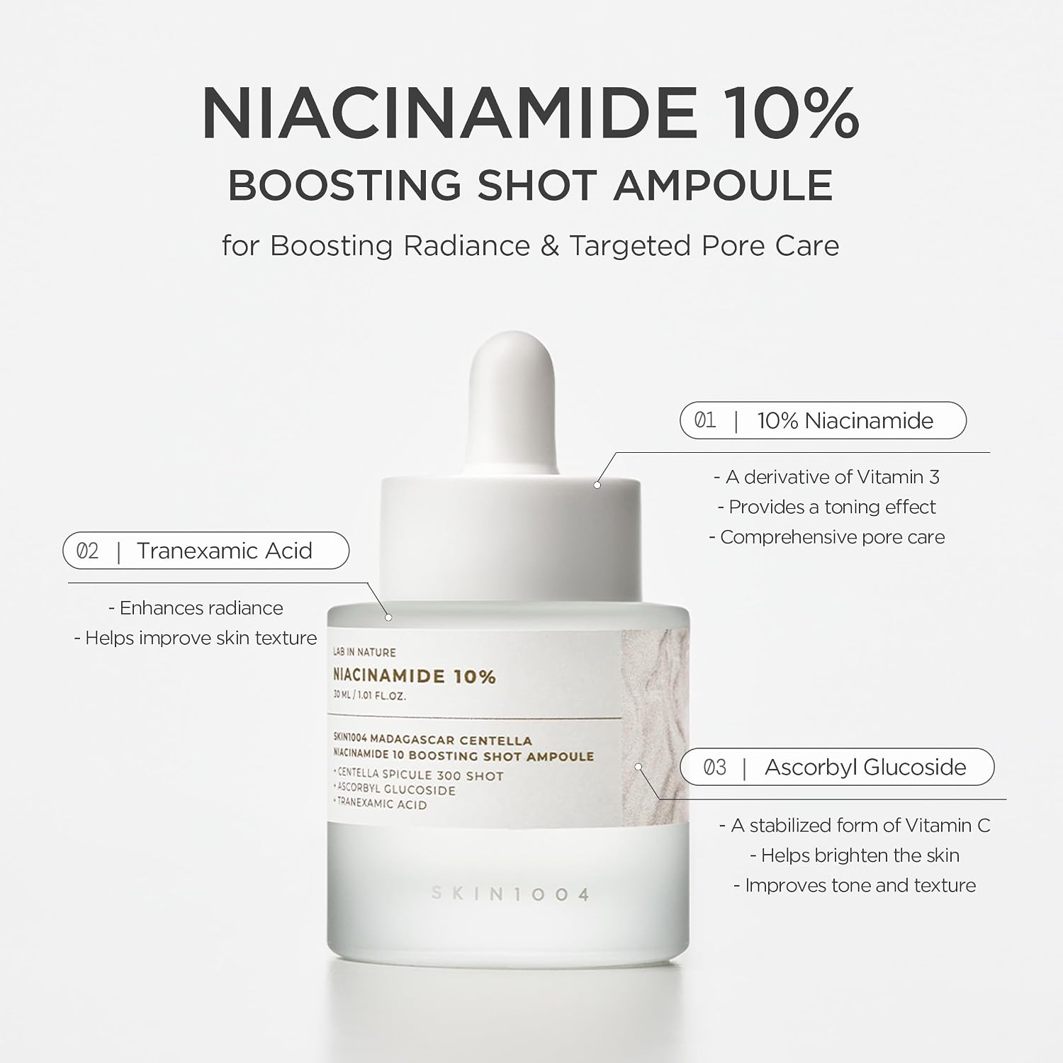 Skin 1004 Boosting Shot spicule delivery – 132.8% higher absorption 13μm micro-channel deeper than regular serum mild tingling normal Korean ampoule