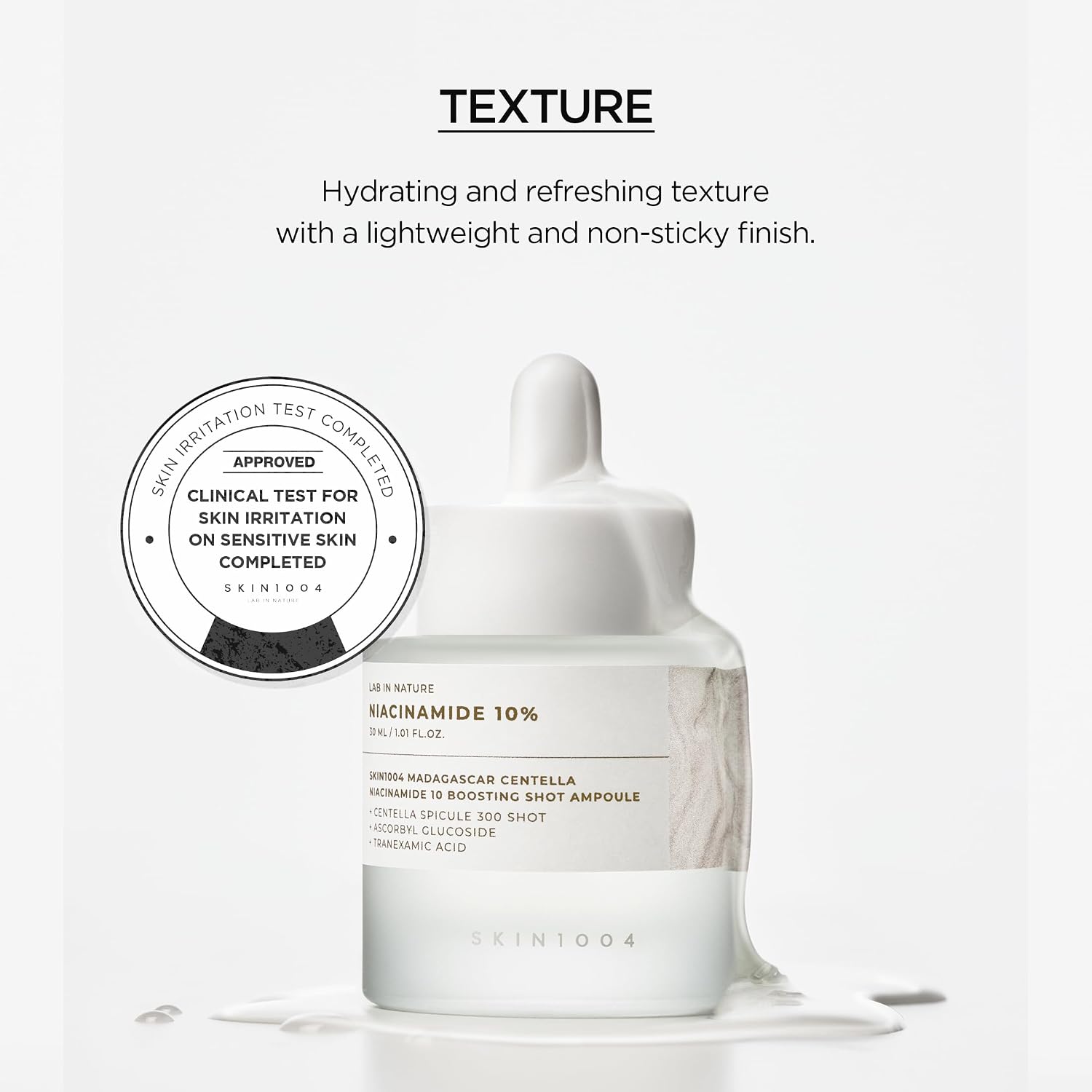 Skin 1004 Niacinamide 10 Boosting Shot TXA – Tranexamic Acid post-acne marks red brown PIH two brightening angles with Niacinamide simultaneously