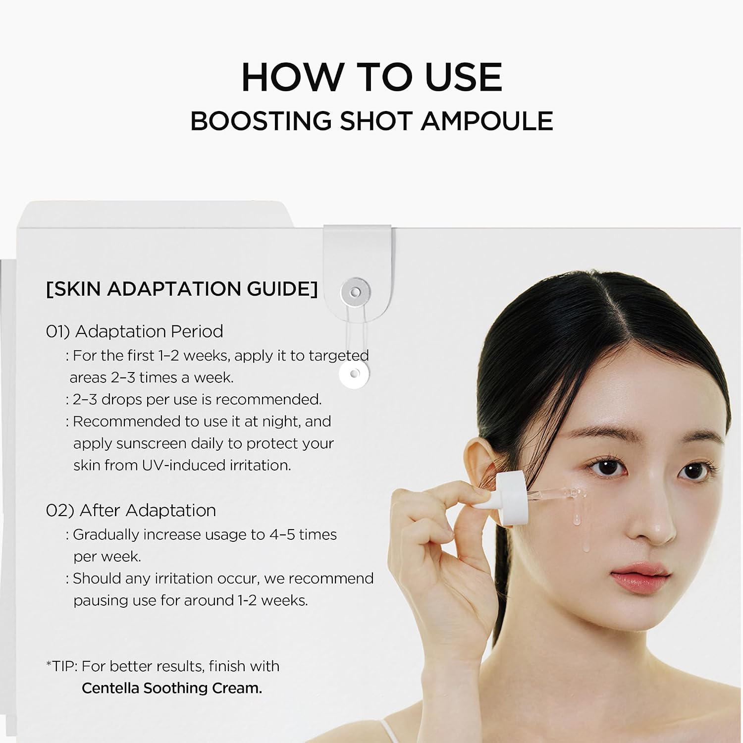 Skin 1004 Niacinamide 10 Boosting Shot how to use – after cleansing small amount massage tingling normal 2–3x week build to daily follow moisturizer