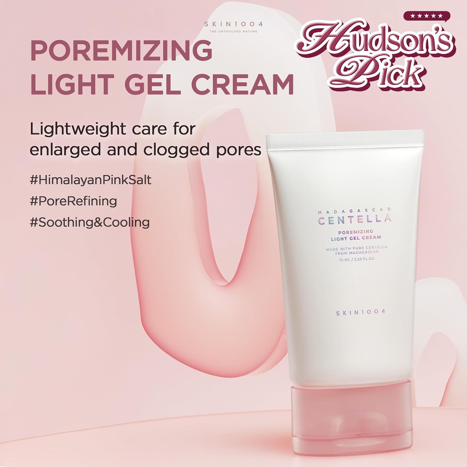 Skin1004 Poremizing Gel Cream key ingredients – Centella 50.96% Aloe Vera Kaolin Mineral Salt Witch Hazel Cypress Water