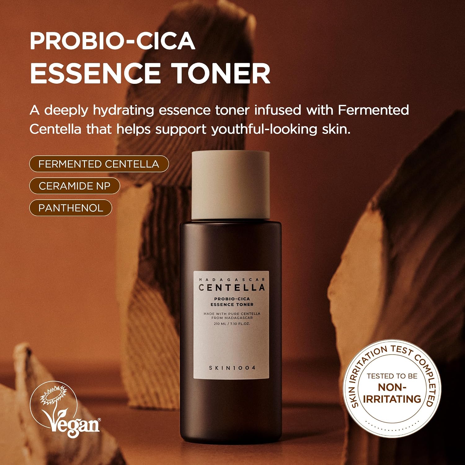 Skin 1004 Probio-Cica Toner Ceramide NP 5 HA – Phytosterols Phytosphingosine barrier lipid system Trehalose Betaine multi-depth hydration soothe