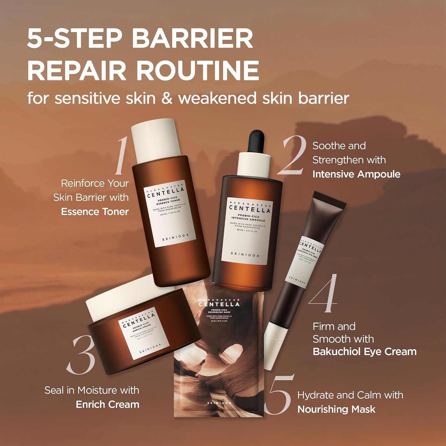 Skin 1004 Probio-Cica Intensive Ampoule 50ml $19.50 – Jumbo 95ml also available Macadamia Allantoin Panthenol Adenosine fragrance-free Olive Kollection 2018