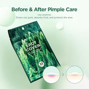 Skin1004 Spot Cover Patch on skin – thin transparent hydrocolloid absorbs impurities turns white nearly invisible Korean