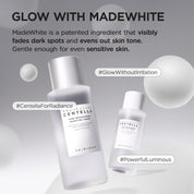 Skin1004 Tone Brightening Toner on skin – brighter even tone reduced dullness Korean 90% Centella treatment