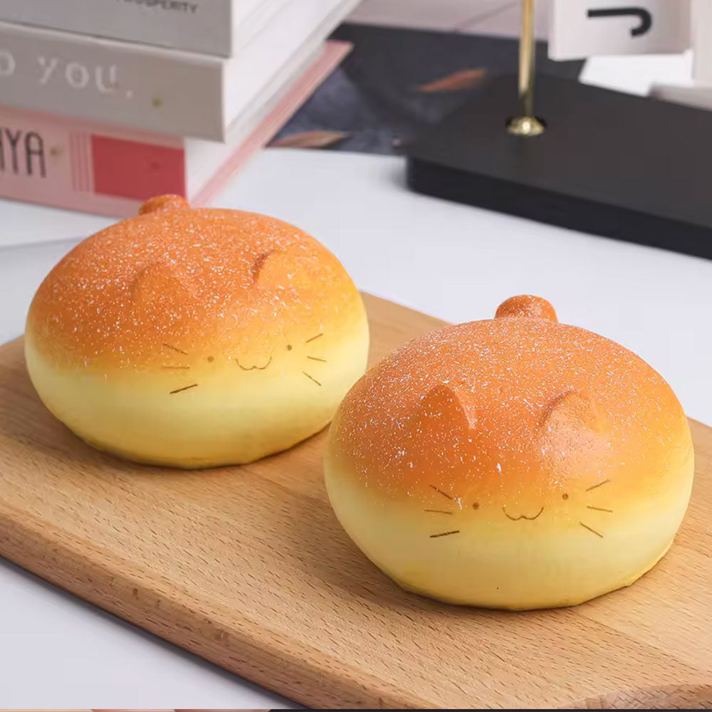 Soft Mochi Cat Squishy stretched and squished flat