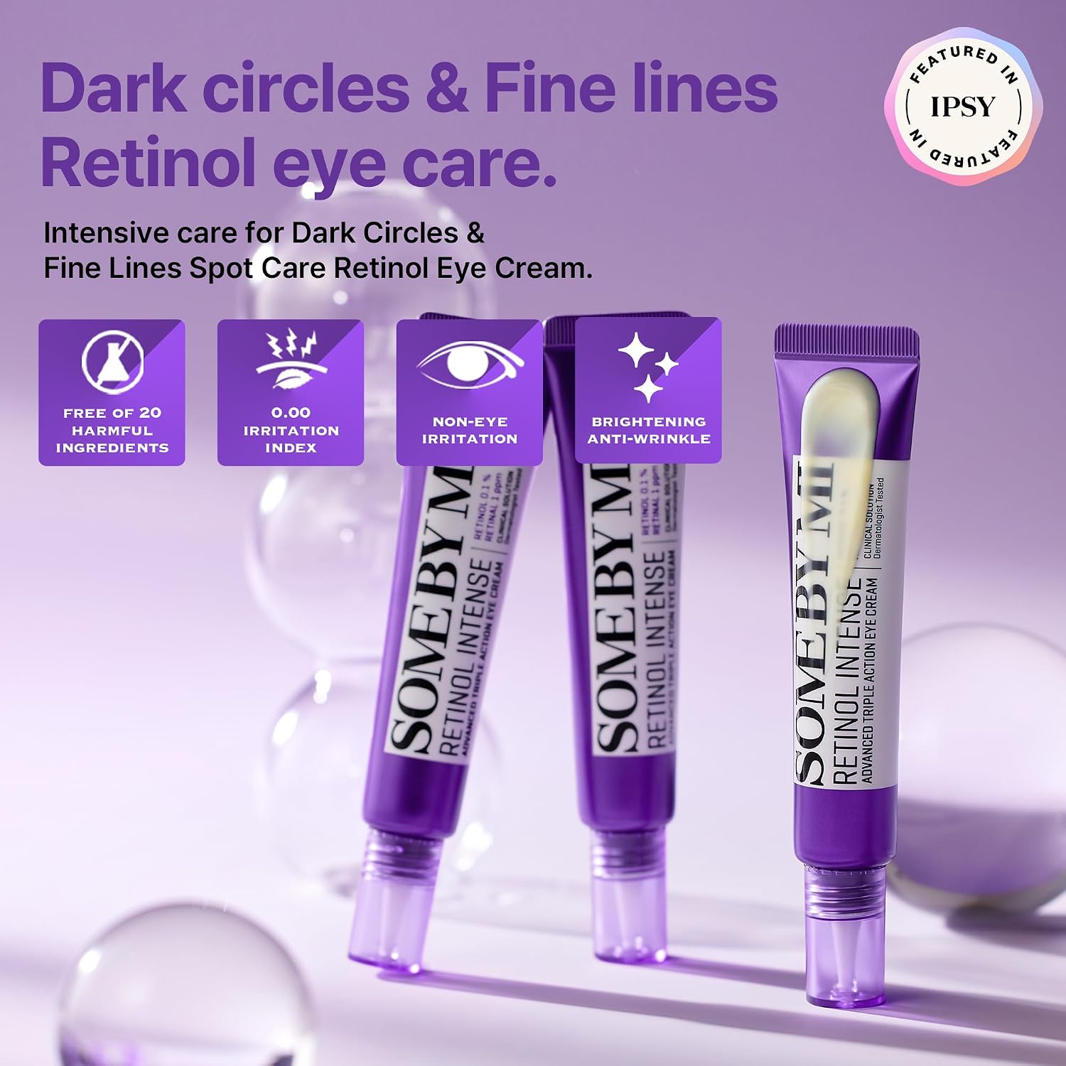 Some By Mi Retinol Eye Cream texture – rich but lightweight absorbs fast fine lines dark circles under-eye Korean skincare