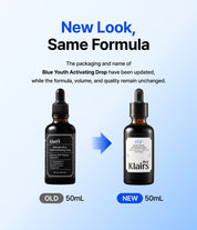 Dear Klairs Blue Youth Activating Drop EGF and guaiazulene ingredients