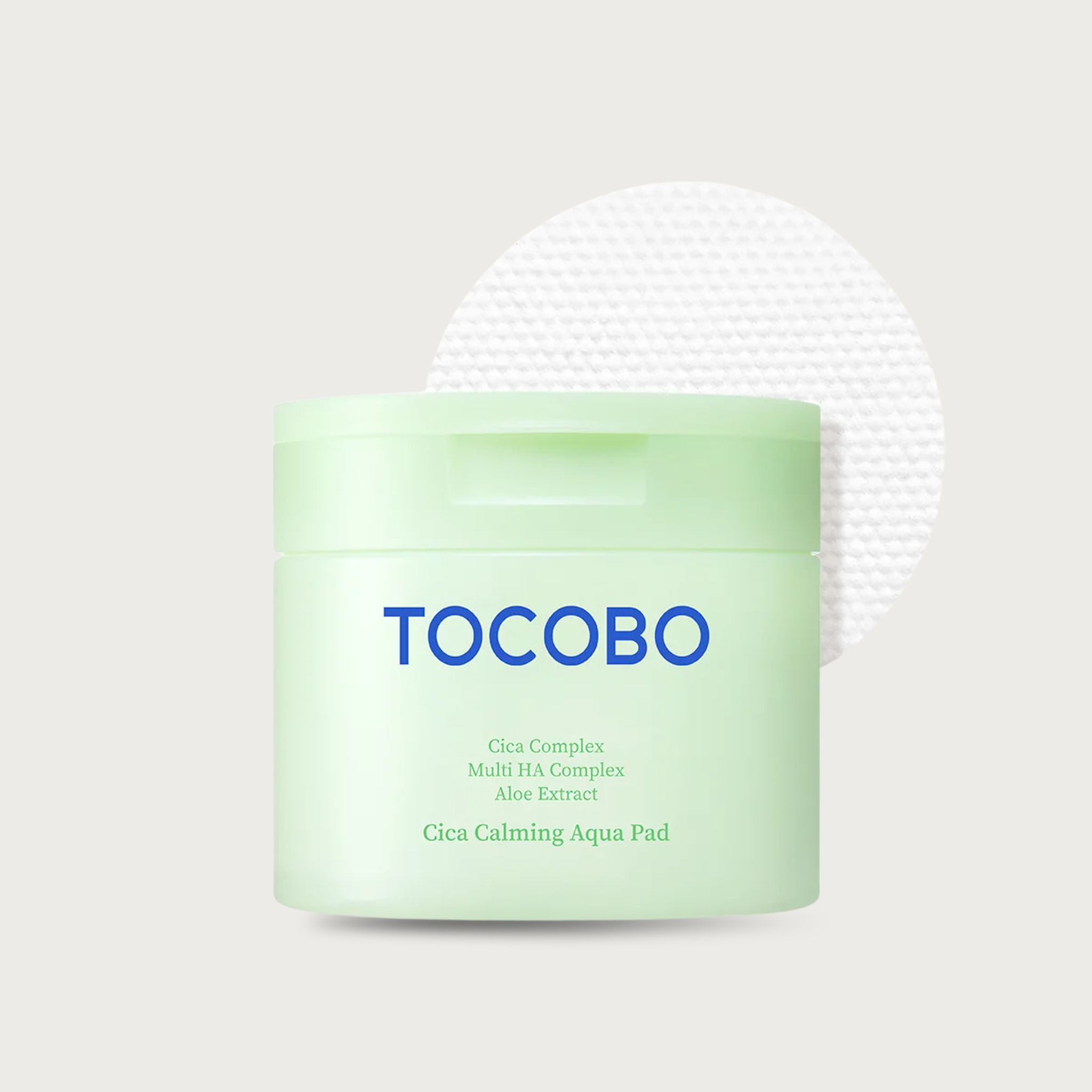 Tocobo Cica Calming Aqua Pad 60 Pads – Korean Centella calming toner pad triple probiotic 8 HA Ceramide NP sensitive vegan $22