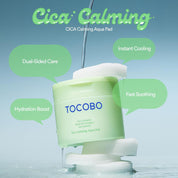 Tocobo Cica Pad key ingredients – Centella TECA triple probiotic Bifida Lactobacillus 8 HA Ceramide NP Cape Aloe Korean