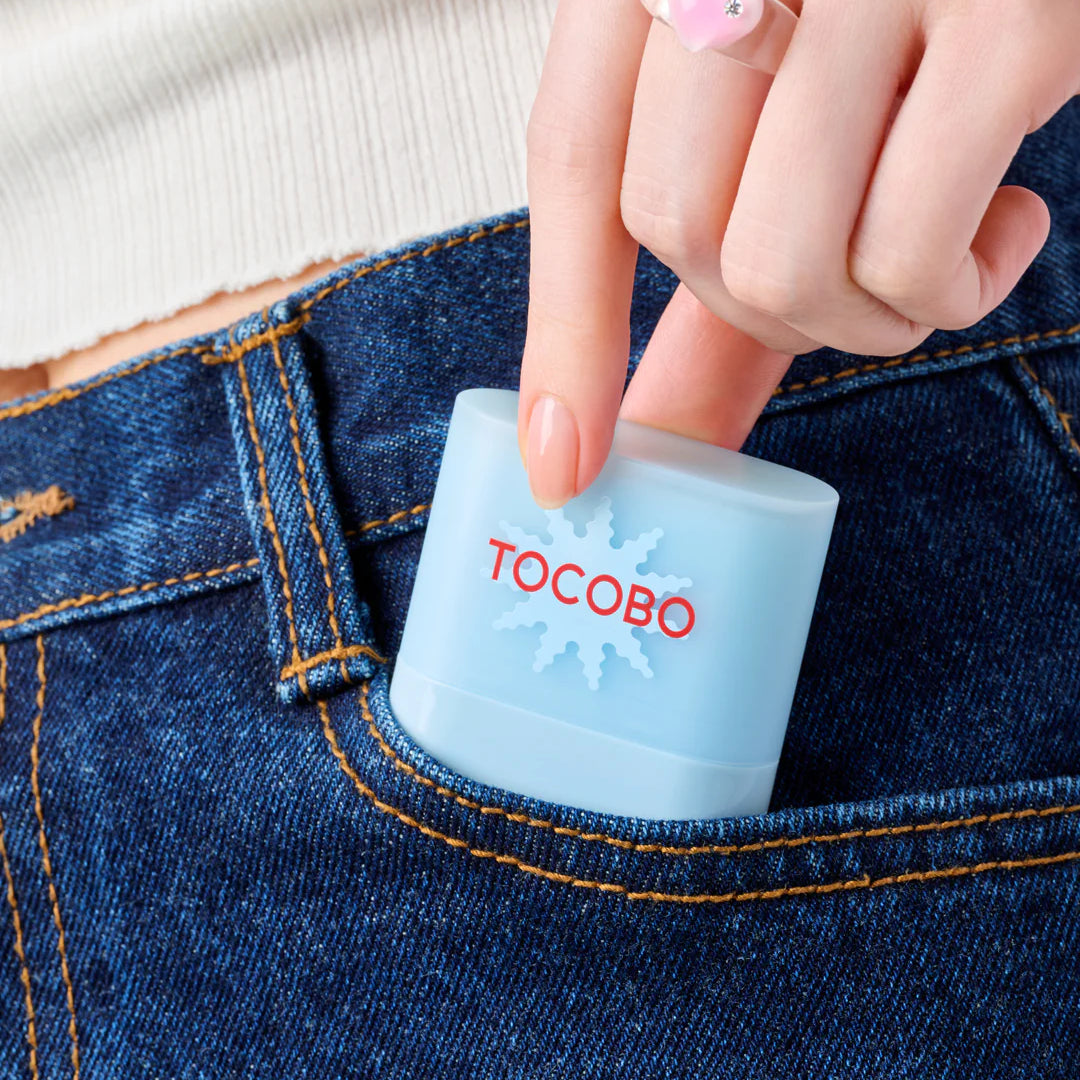 Tocobo Mini Cotton Airy Sun Stick texture – same formula as 19g full size Avobenzone Homosalate matte finish no stickiness portable reapply