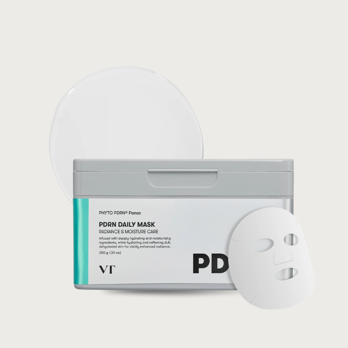 VT PDRN Daily Mask 30 masks tub – Korean daily sheet mask Phyto PDRN 50000ppm vegan ginseng Mt. Jiri 5 ceramides fragrance-free $25