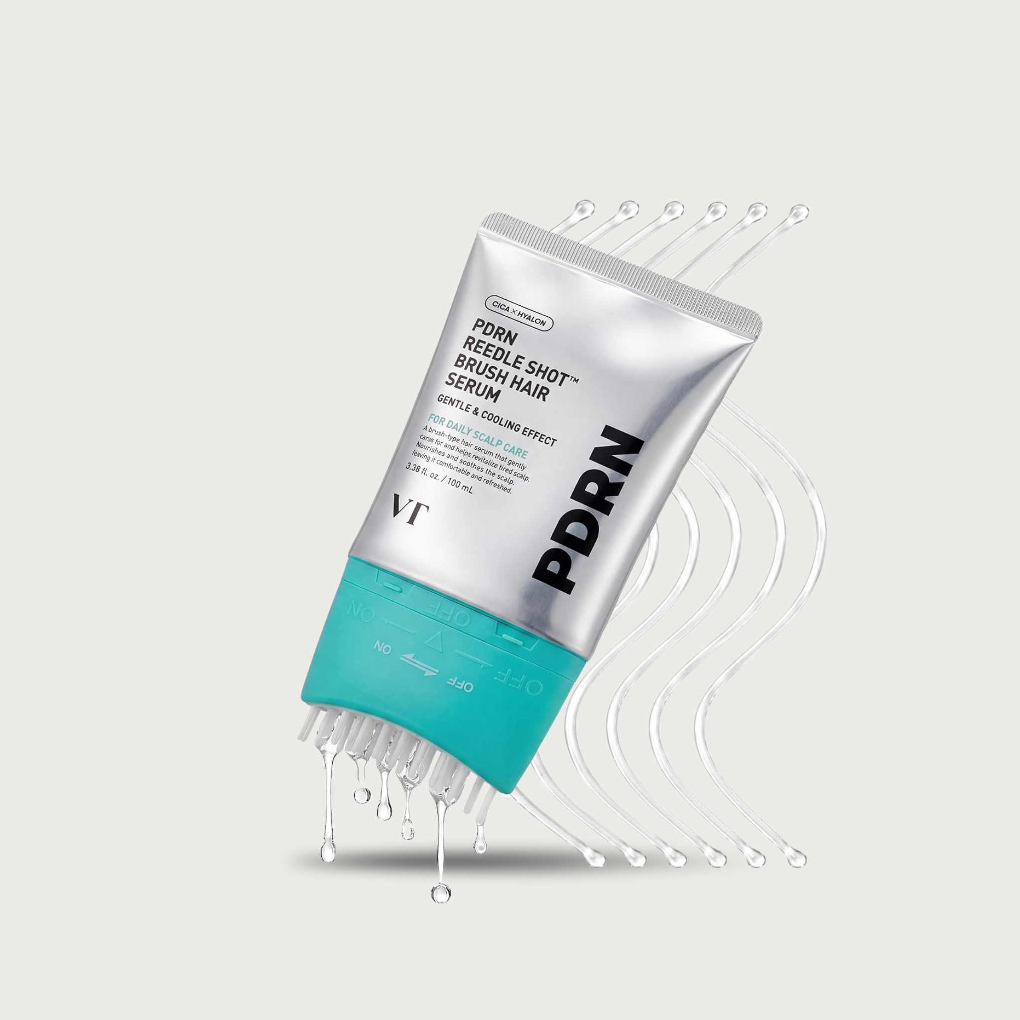VT PDRN Reedle Shot Brush Hair Serum Korean scalp serum with brush