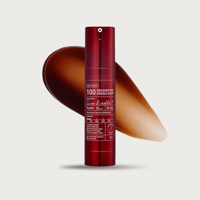 VT Red Booster Reedle Shot 100 50ml – Korean Dragon's Blood serum Cica Reedle micro-particle Niacinamide Arbutin Ceramide NP fragrance-free PM $41