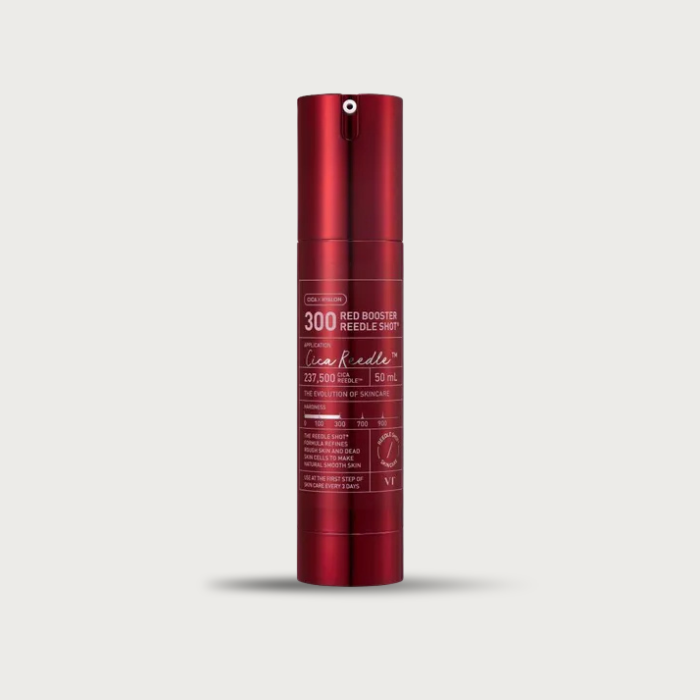 VT Red Booster Reedle Shot 300 before after – Dragon's Blood 40000ppm skin clarity elasticity redness calm K-beauty anti-aging booster