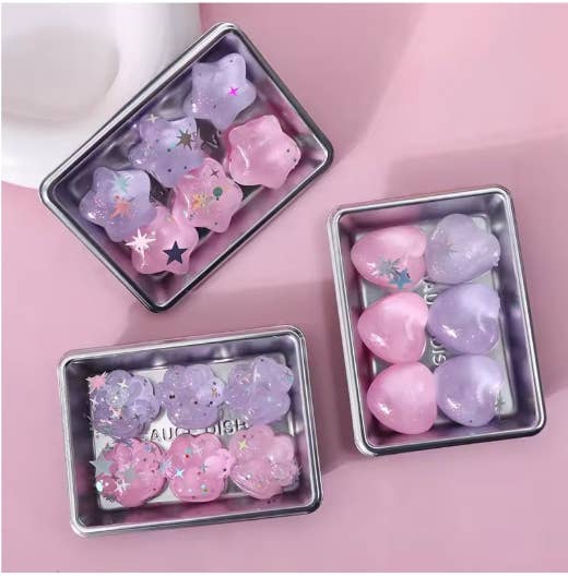 Sparkly Pastel Squishy Jelly Keyring – Fidget Pop Out Series 1 pc