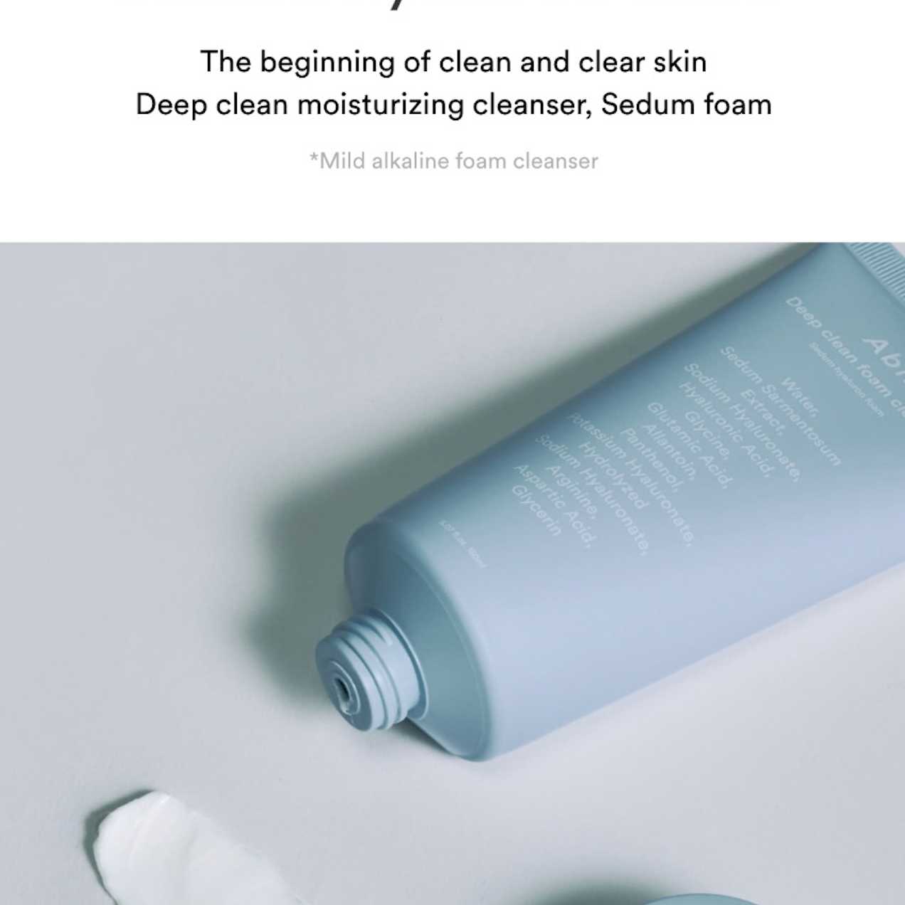 Abib Deep Clean Foam Cleanser Sedum Hyaluron - Olive Kollection