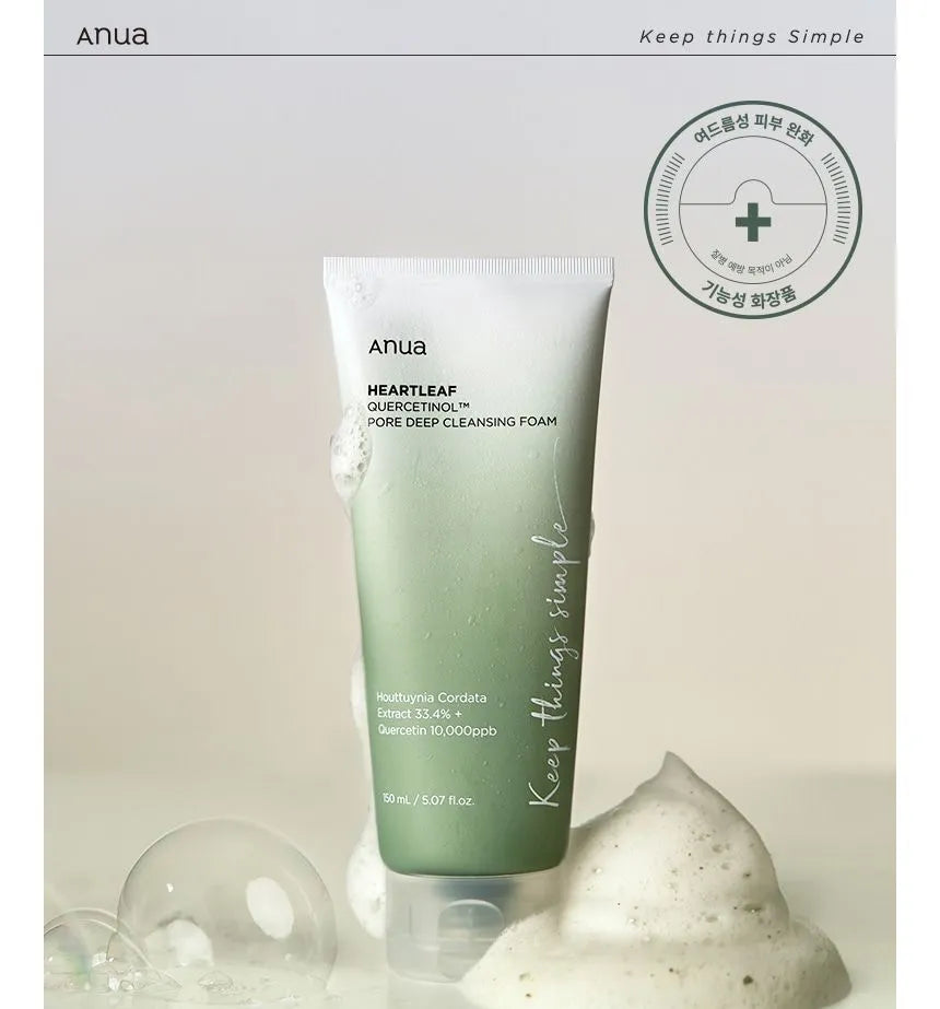 Anua Heartleaf Quercetinol Pore Deep Cleansing Foam - Olive Kollection