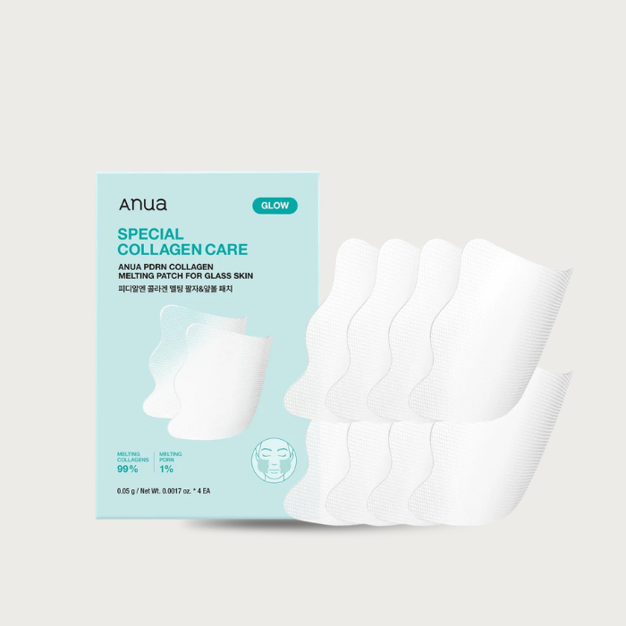 Anua PDRN Collagen Melting Patch For Glass Skin 4 patches – 99% collagen 1% PDRN smile lines cheeks jawline fragrance-free $20