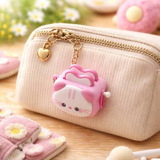 Animal Toast Keychain Clicker Toy Cute Bread Keyring
