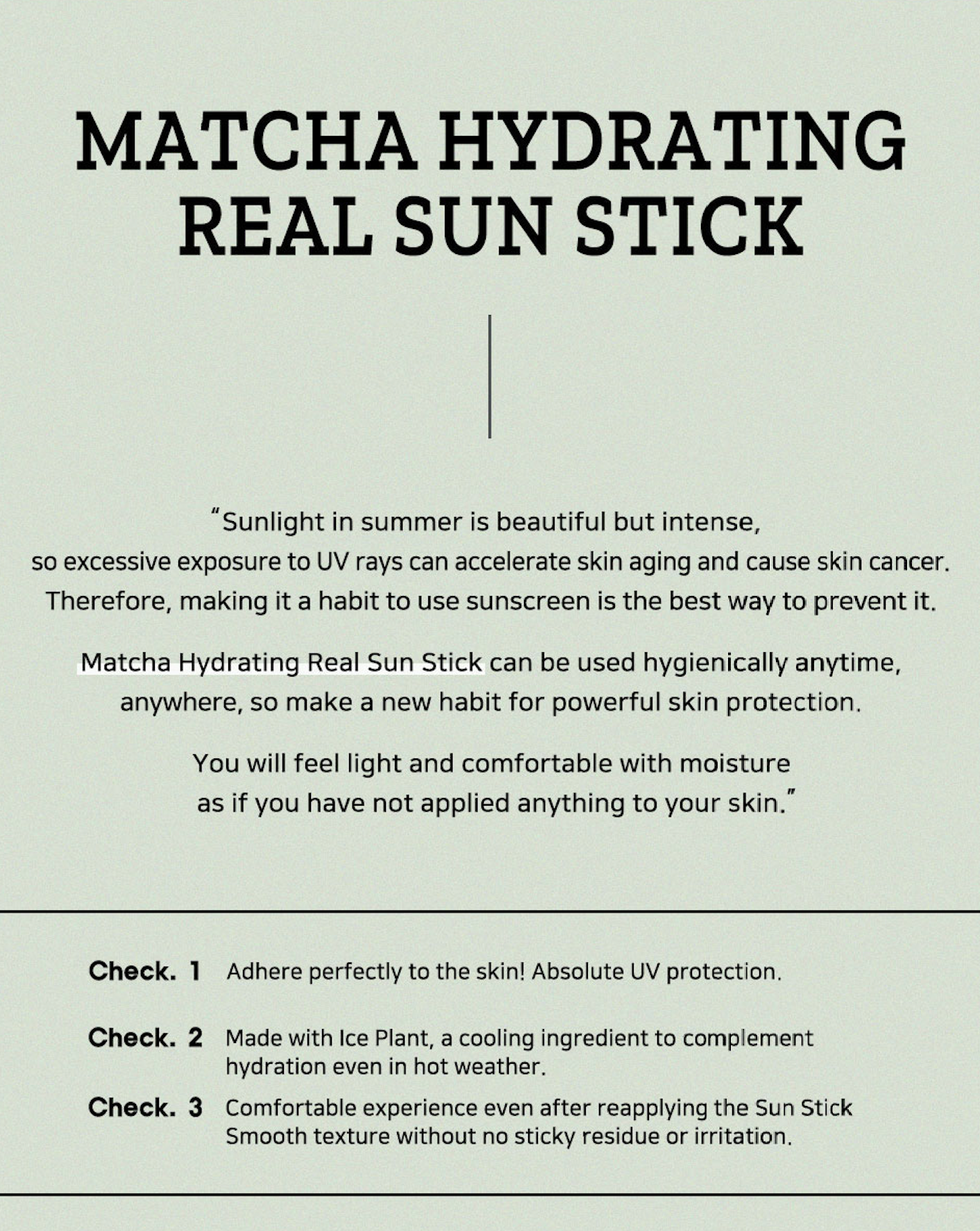 B. Lab Matcha Hydrating Real Sun Stick - Olive Kollection