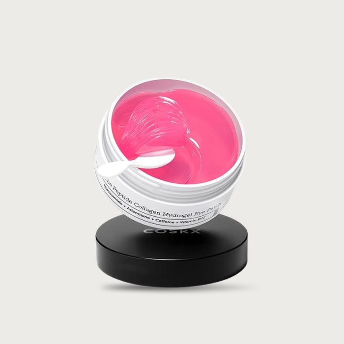 COSRX Peptide Collagen Hydrogel Eye Patch 60 patches pink jar front view