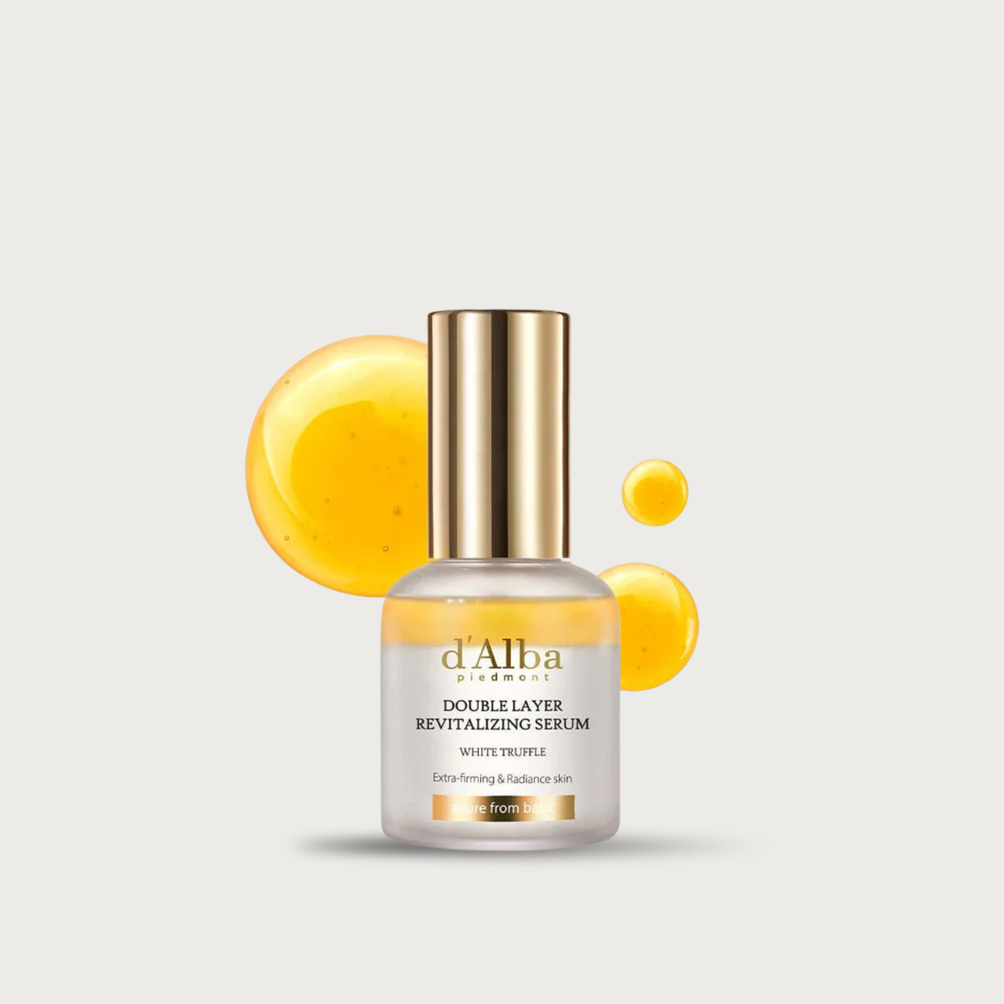 d'Alba White Truffle Double Layer Revitalizing Serum 30ml – Korean double layer serum Italian Piedmont truffle 8 plant oils shake has fragrance vegan $42