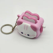 Animal Toast Keychain Clicker Toy Cute Bread Keyring