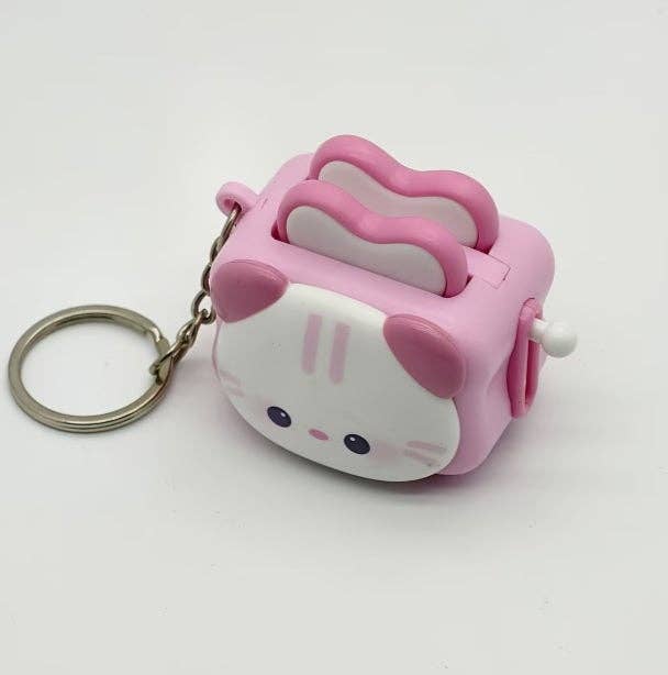 Animal Toast Keychain Clicker Toy Cute Bread Keyring