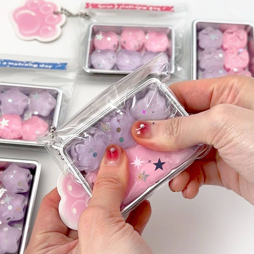 Sparkly Pastel Squishy Jelly Keyring – Fidget Pop Out Series 1 pc