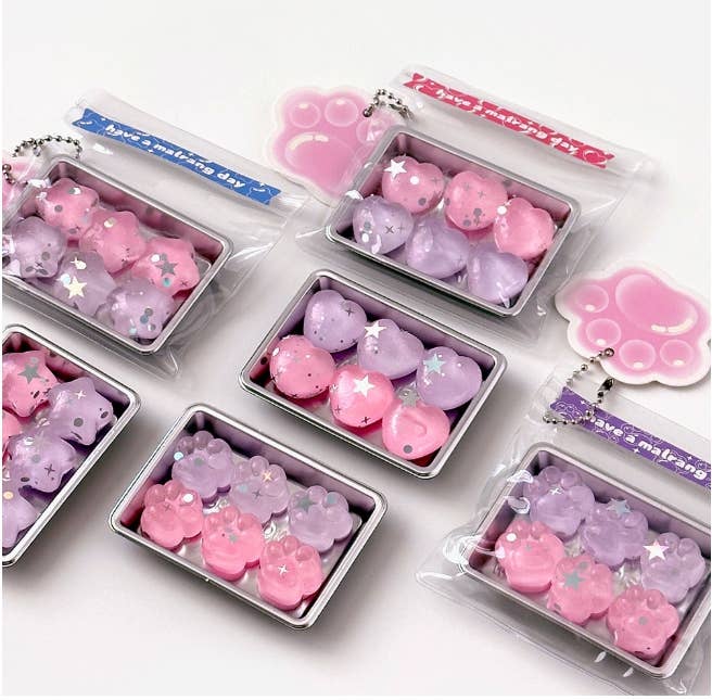 Sparkly Pastel Squishy Jelly Keyring – Fidget Pop Out Series 1 pc