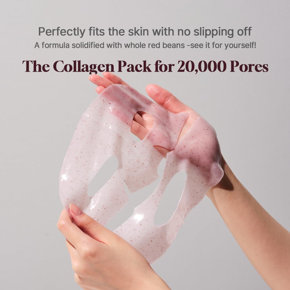 Heveblue Pot Pore Collagen Mask red bean particles in collagen sheet
