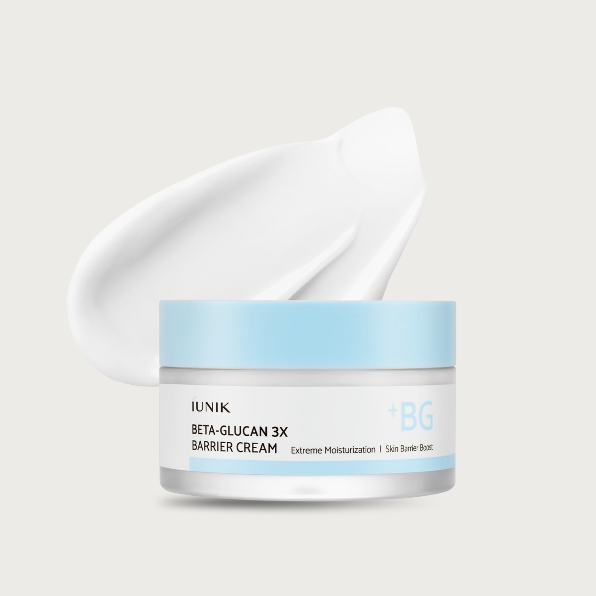 iUNIK Beta-Glucan 3X Barrier Cream 50ml – Korean barrier repair cream Beta-Glucan 10,000ppm Ectoin Ceramide NP fragrance-free $21