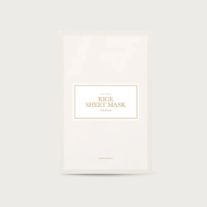 I'm From Rice Sheet Mask – Korean rice sheet mask Goami rice niacinamide brightening fragrance-free all skin types $3.50