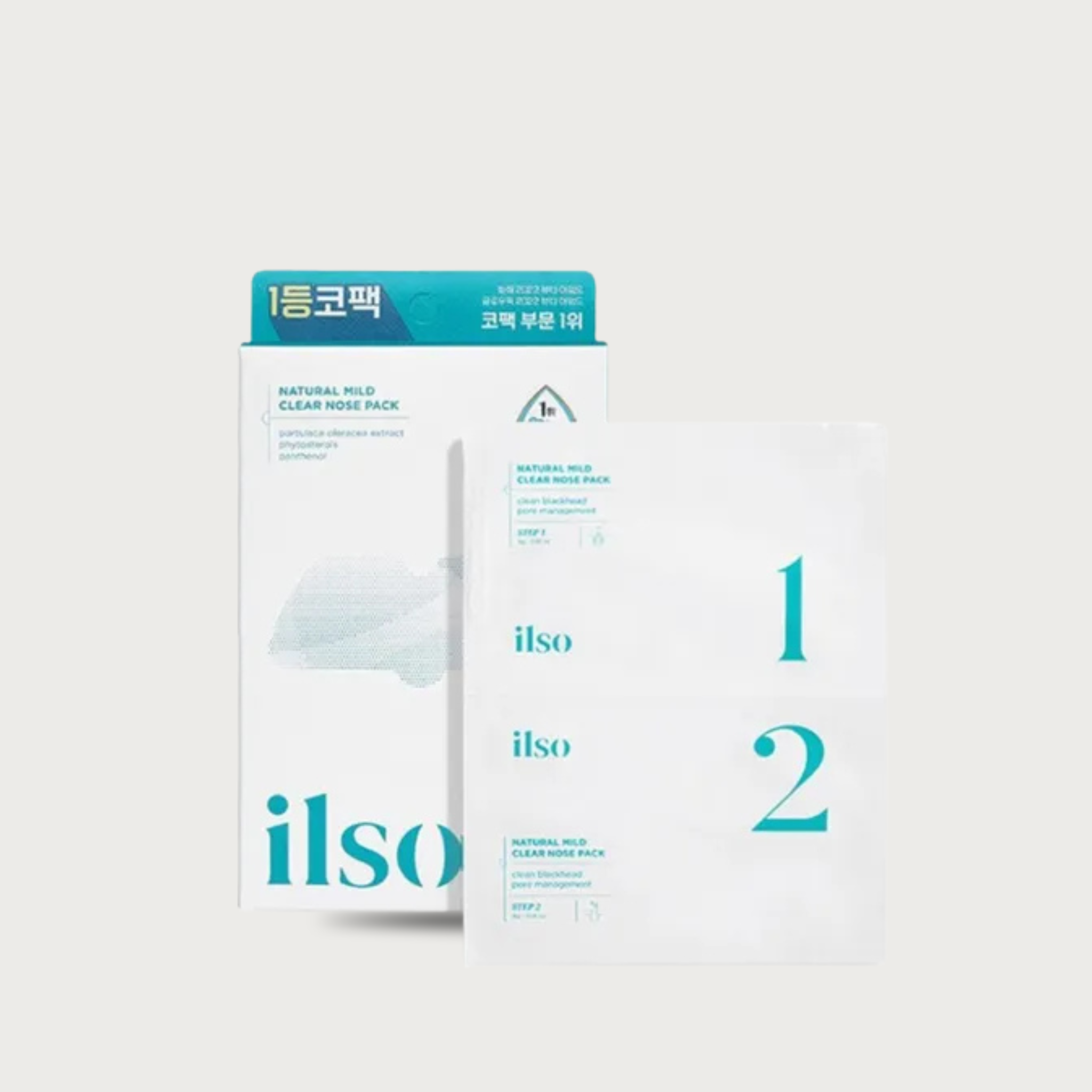 ilso Natural Mild Clear Nose Patch 5ea – Korean 2-step blackhead nose pack bio cellulose no squeezing fragrance-free vegan $16.50