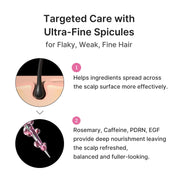 Medicube Scalp Serum gua sha applicator – built-in cooling massage tool scalp circulation temples crown thinning areas Korean