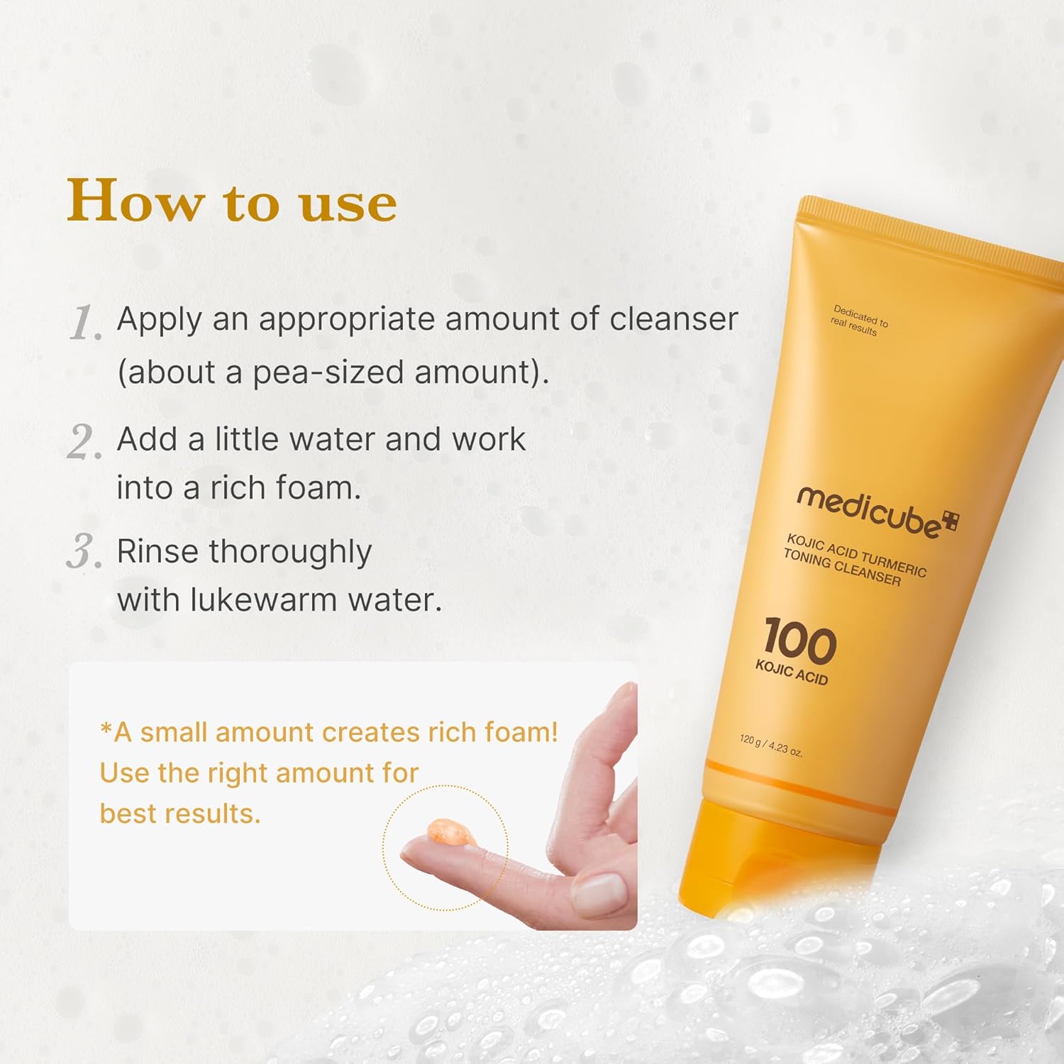 Medicube Kojic Acid Turmeric Toning Cleanser - Olive Kollection